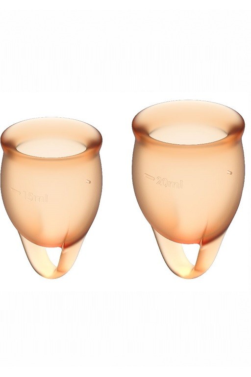 Набор менструальных чаш Satisfyer Feel confident Menstrual Cup (orange)