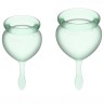 Набор менструальных чаш Satisfyer Feel good Menstrual Cup (light green)