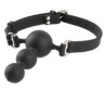 Кляп-Страпон с креплением на голове Silicone Face Fucker Gag 1 из силикона черный