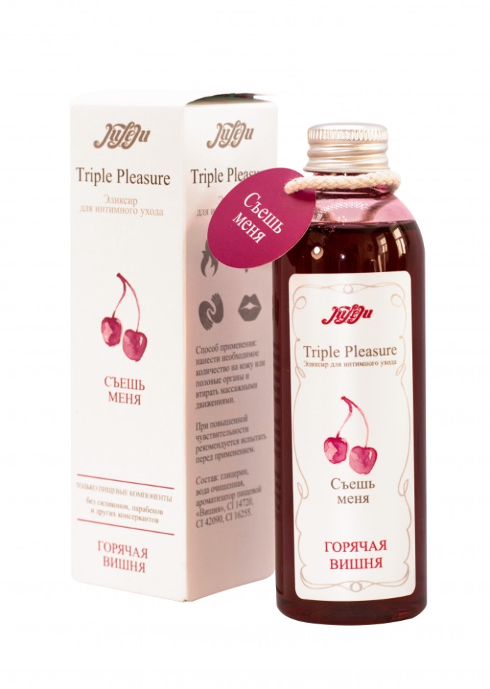 Эликсир для интимного ухода "Triple Pleasure" Горячая вишня 130 гр