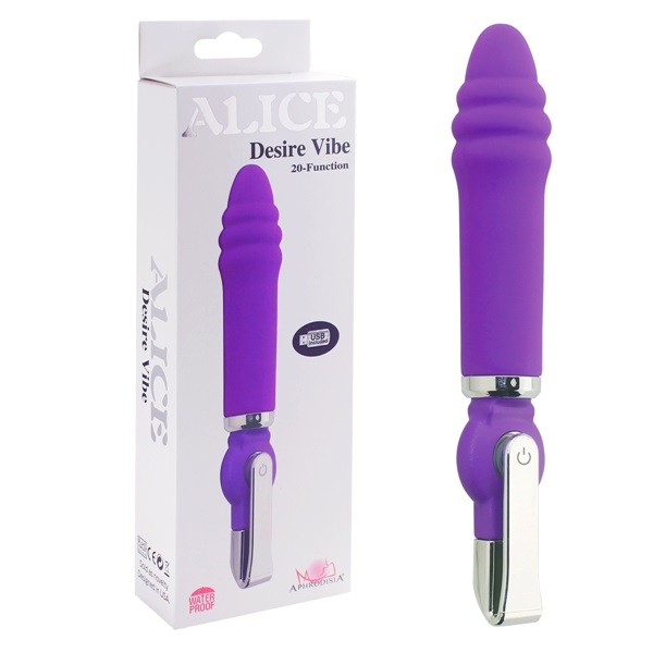 Вибратор ALICE 20-Function Desire Vibe purple