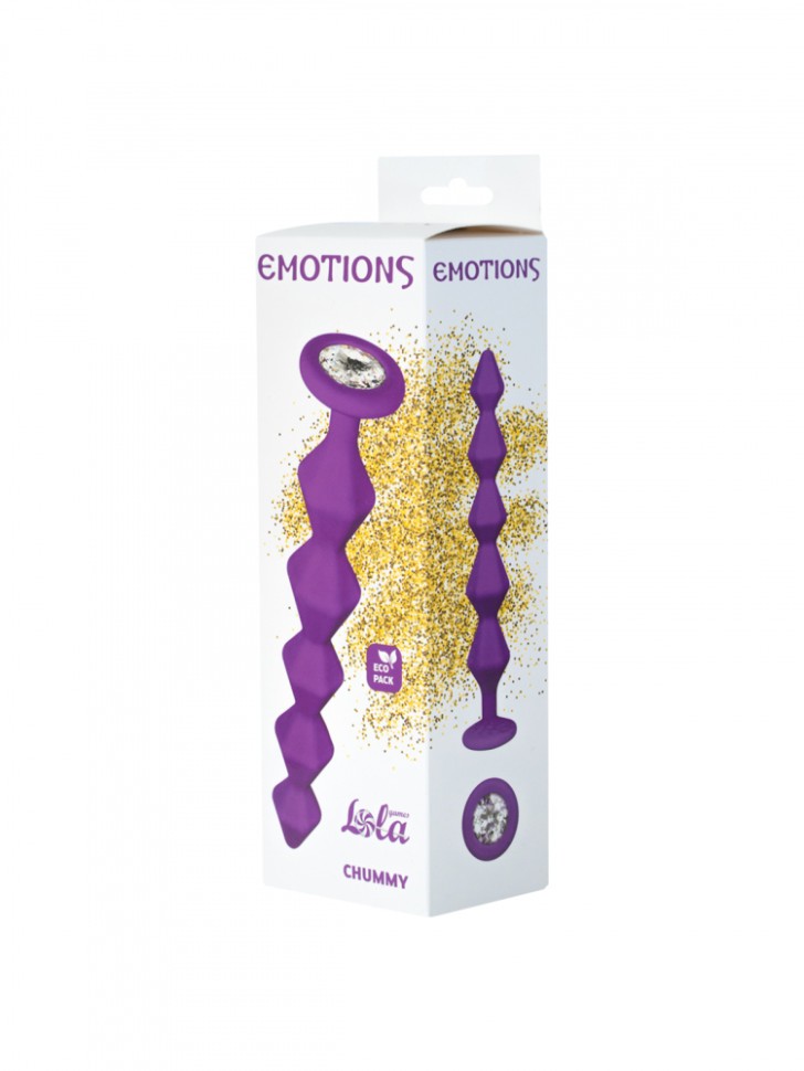 Анальная Цепочка с Кристаллом Emotions Chummy Purple