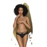 Кружевные трусики с бантиком и ремешком Adore me black (M/L)