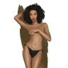 Кружевные трусики с боковыми завязками и доступом Too hot to be real black (L/XL)