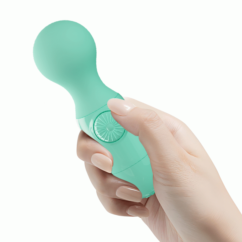 Вибромассажер цвет мятный L 120 мм D 38 мм