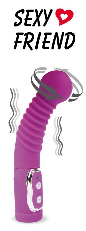 Вибромассажер с ротацией 5 режимов ротации, L 190 мм D 40 мм