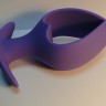 Анальная втулка с вибрацией, L 140 мм D 79 мм, цвет фиолетовый
