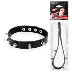 ОШЕЙНИК кожа, цвет чёрный