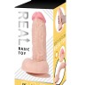 Реалистичный фаллоимитатор REAL с мошонкой на присоске, PVC, 14х4 см.
