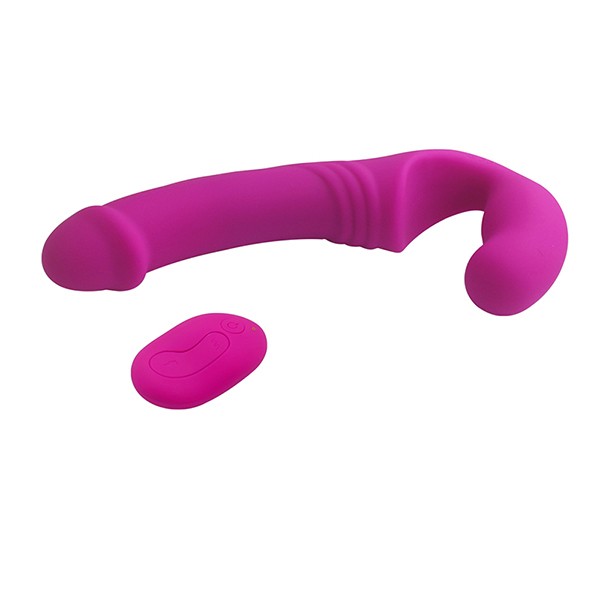 Безремневой вибрострапон с пультом pink