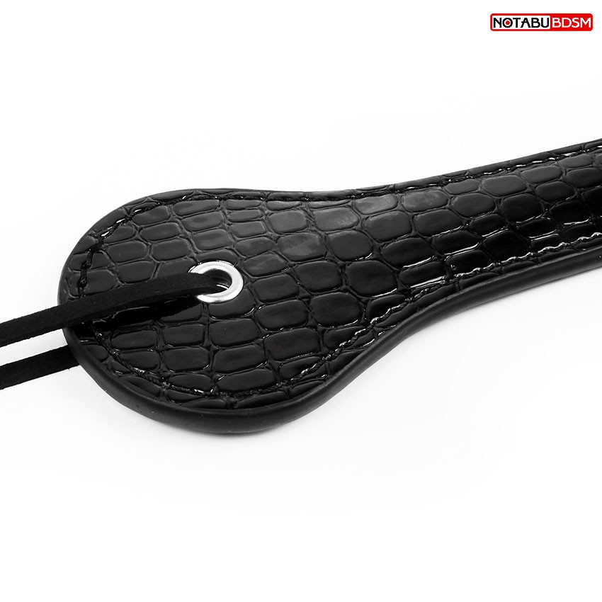 Шлёпалка L 320 мм, цвет чёрный "под кожу рептилии"