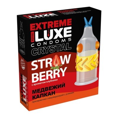 Презерватив LUXE EXTREME Медвежий капкан  (клубника) 1 штука