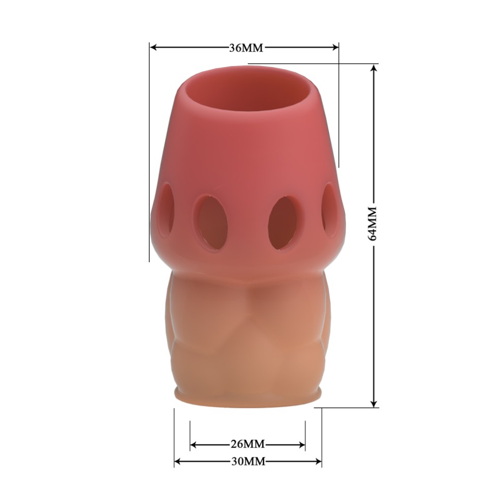 Насадка на пенис Pretty Love диаметр внутренний 26 мм, длина 64 мм