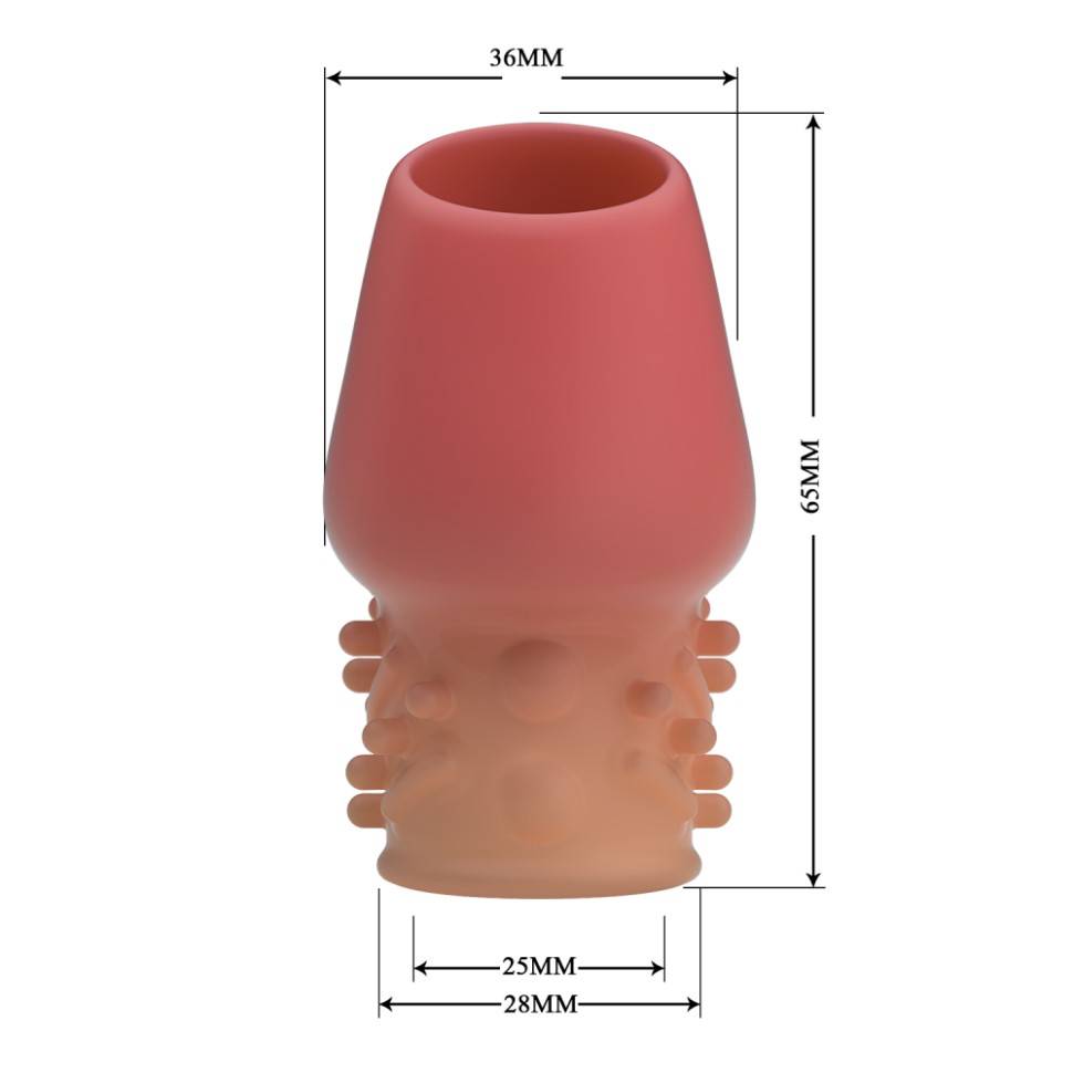 Насадка на пенис Pretty Love внутренний диаметр 25 мм, длина 65 мм