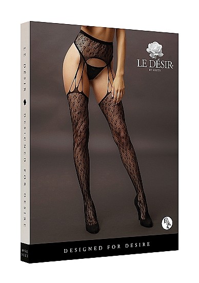 Колготки (имитация чулок) Suspender Leopard Pantyhose