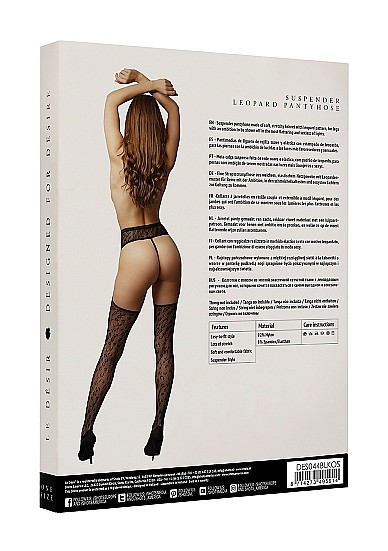 Колготки (имитация чулок) Suspender Leopard Pantyhose
