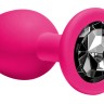 Анальная пробка Emotions Cutie Medium Pink black crystal