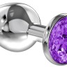 Анальная пробка Diamond Purple Sparkle Large