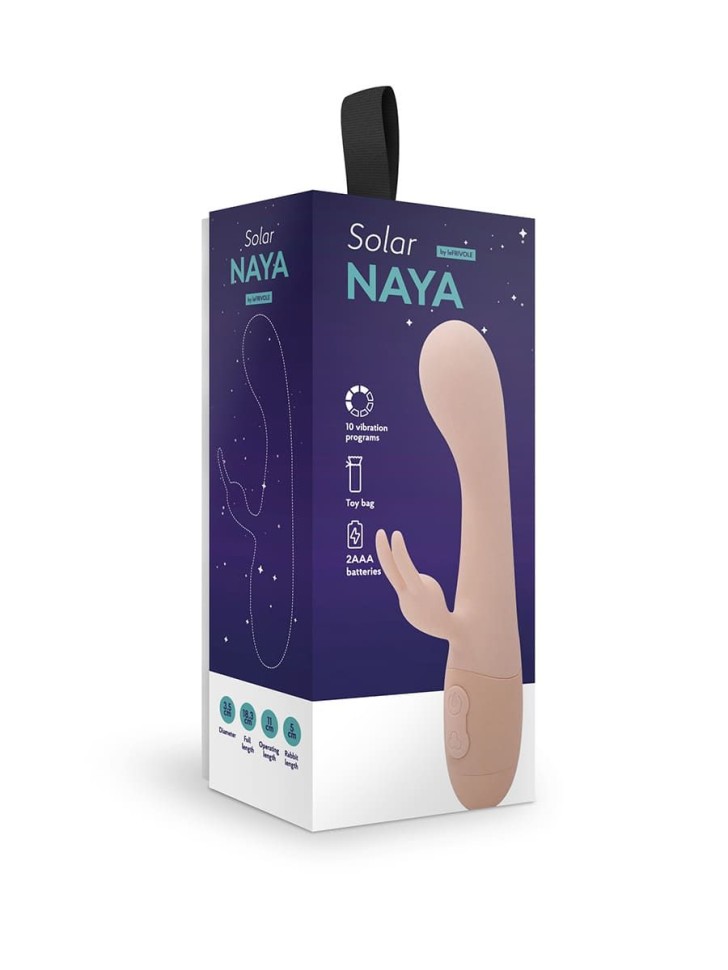 Вибратор кролик Naya, цвет персиковый (SOLAR collection)