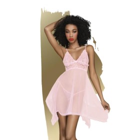 Полупрозрачный пеньюар с трусиками в комплекте &quot;Naughty doll&quot; rose (S/M)