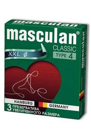 Masculan Classic 4,  3 шт .  Увеличенного размера