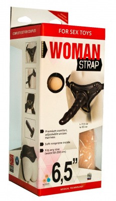 Женский пояс с насадками: наружная L 175 мм, D 35 мм и внутренняя L 100 мм, D 35 мм