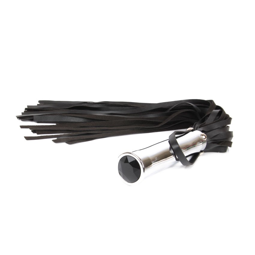 Плеть + Втулка L рукояти 150 мм L хвоста 420 мм, L втулки 70 мм D втулки 25 мм, цвет чёрный
