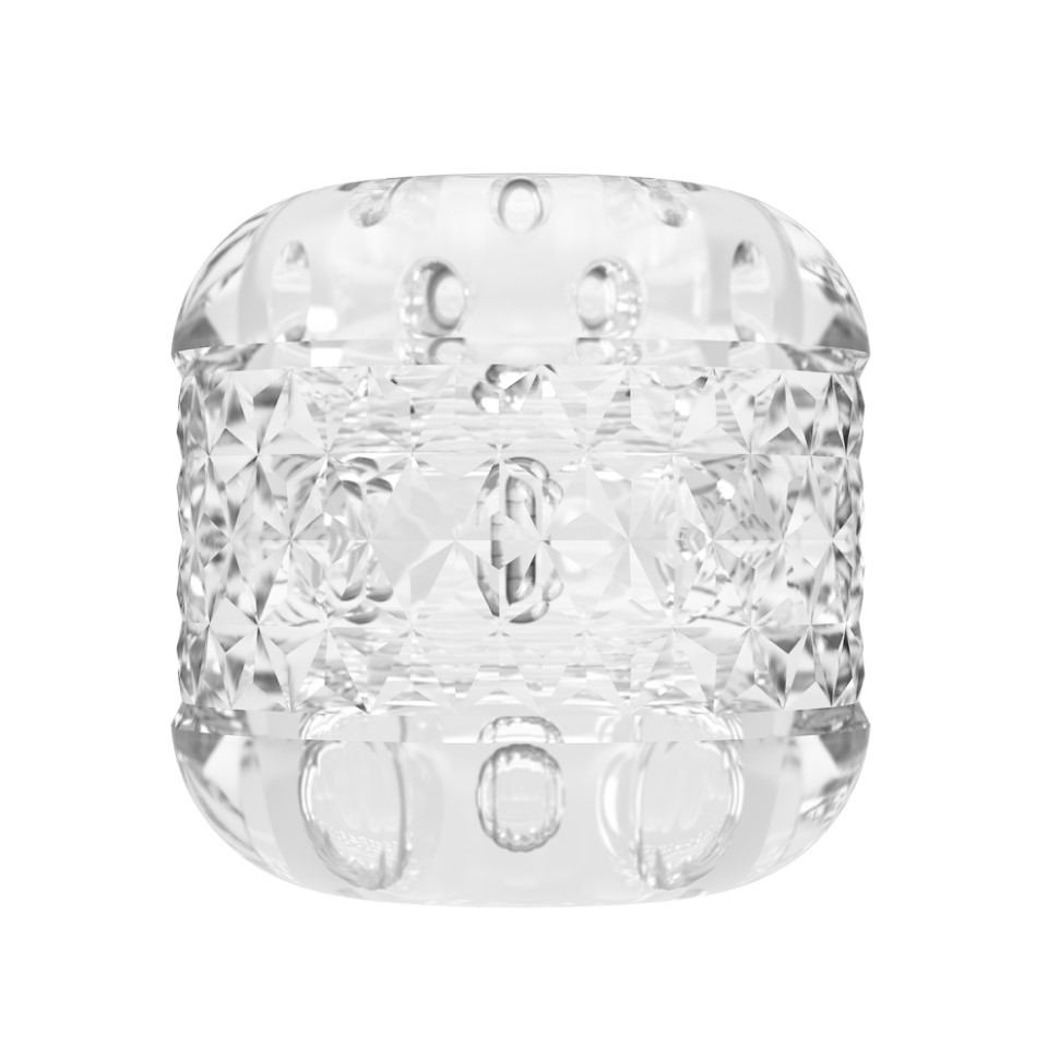 Маструбатор Pretty Love Crystle TPE с двойными отверстиями,ширина: 6 см, длина: 6 см