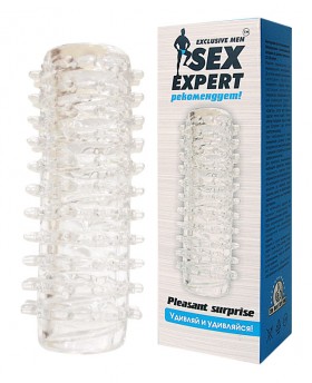 Эластичная насадка на пенис от «Sex Expert» (может использоваться как мастурбатор)
