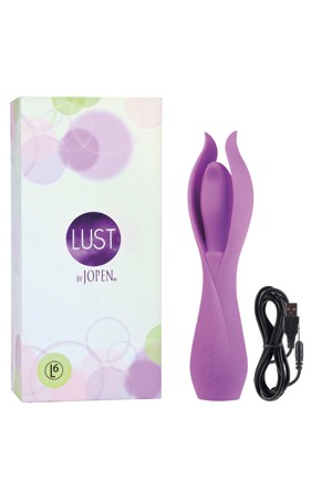 Вибромассажер с лепестками большой Lust by JOPEN L6 перезаряжаемый фиолетовый (фиолетовый)