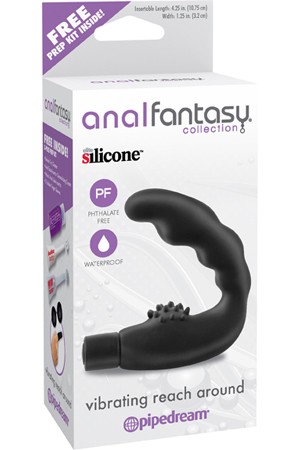 Стимулятор простаты Vibrating Reach Around с вибрацией черный