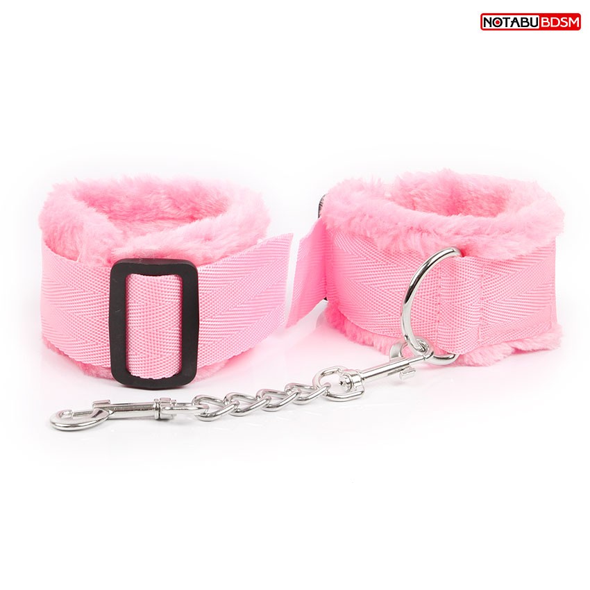 Оковы розовые с искусственным мехом