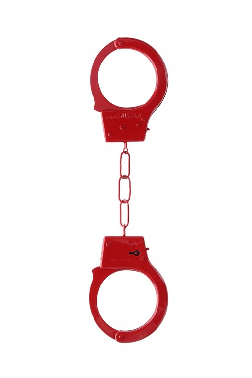 Металлические наручники Beginner's Handcuffs, красные