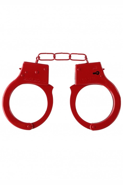 Металлические наручники Beginner's Handcuffs, красные