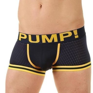 Мужские трусы боксеры темно-синие в сеточку Pump, L
