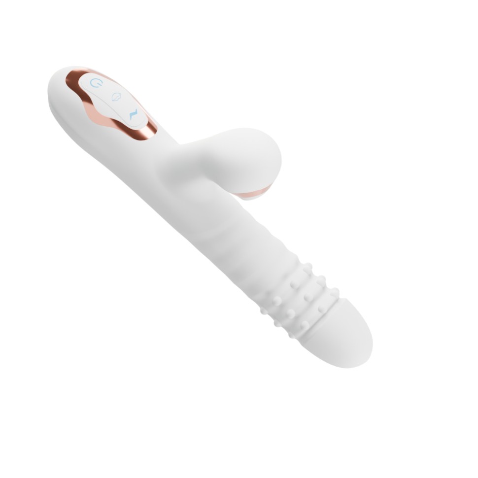 Вибратор-кролик с вращающимися шариками и вакуумной стимуляцией