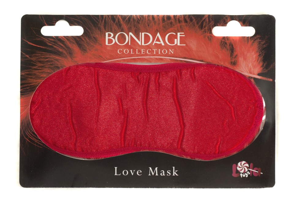 Маска на глаза Bondage красная