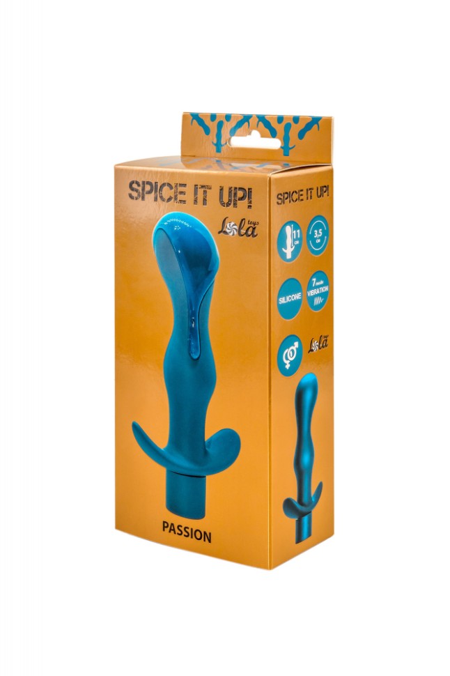 Анальная пробка с вибрацией Spice it up Passion Aquamarine