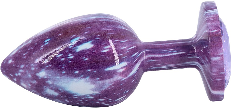 Эмалированная анальная пробка из алюминия с фиолетовым кристаллом