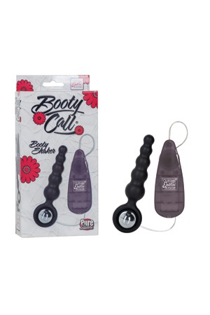 Анальная цепочка Booty Call Booty Shaker с вибрацией черная (Черный)