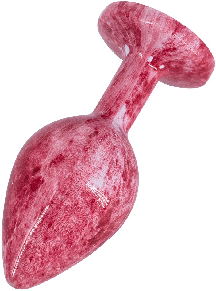 Эмалированная анальная пробка из алюминия с красным кристаллом