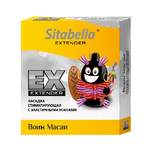 Насадка стимулирующая - презерватив Sitabella Extender Воин Масаи