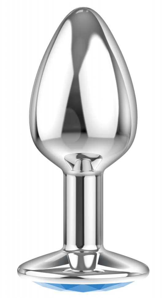 Анальная пробка Diamond Light blue Sparkle Small