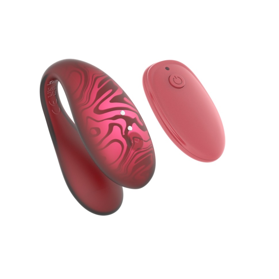 Парный вибромассажер TWIN+, Red с пультом дистанционного управления и управлением через приложение.
