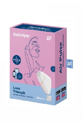 Вакуумно-волновой вибростимулятор Satisfyer Love Triangle управления через приложение (белый)