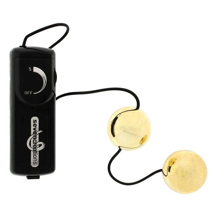 Золотые вагинальные шарики с вибрацией Orgasm