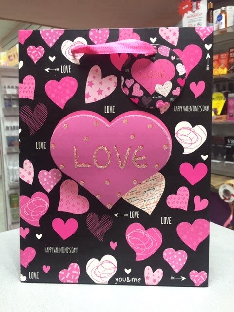 Пакет подарочный "Love" 18*23*10 см