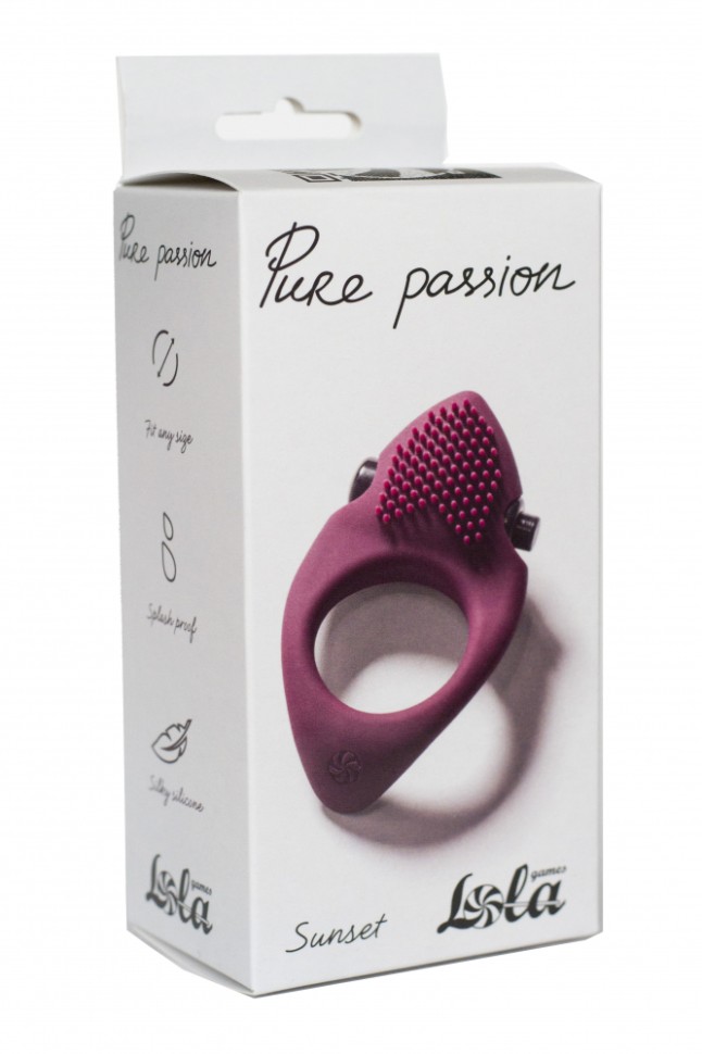 Эрекционное виброкольцо Pure Passion Sunset Wine red