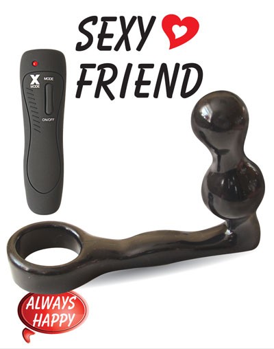 Кольцо эрекционное с анальным стимулятором с вибрацией