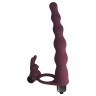 Вибронасадка для двойного проникновения Pure Passion Jungle Bunny Wine red